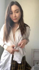 Russian student caresses herself to relax after classes