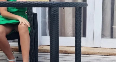 Lovense control makes her multiple orgasm in a public place
