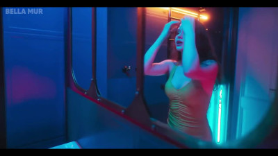 Club toilet quick gentle lesbian fuck with two hotties in front of a mirror