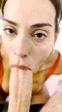 Hot MILF sucking guy's dick POV