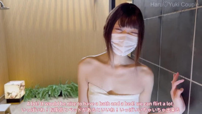 Skinny hot Japanese got fucked in the public bath