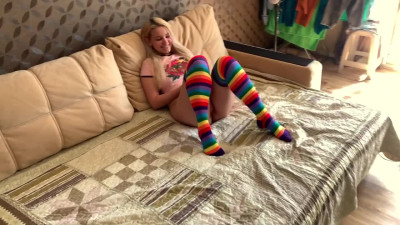 My Cute Plump Blonde Teen Step-sis Took off Her Panties To Lure My Cock In Her Tight Hole