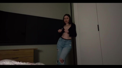 PAWG pleases her boyfriend with a blowjob and riding on his cock POV