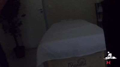 Spycam caught masseur giving good strokes to horny naked MILF