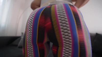 Amateur creampie in the pussy of a PAWG yoga girl POV