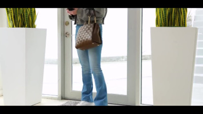 Real casting of a neighbor who didn't know anything about the camera