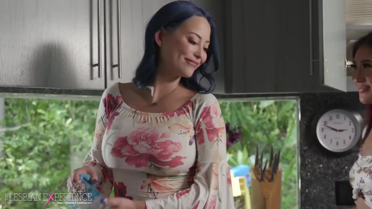 Watch Busty Blue-hair Hottie Satisfies Her Asian GF's Desires With a Glass Dildo In Their Lesbian Games Full. Duration: 04:58 | ePornBabe.