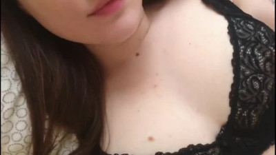 Russian Asian brunette played with her pussy through panties and got dick in there!