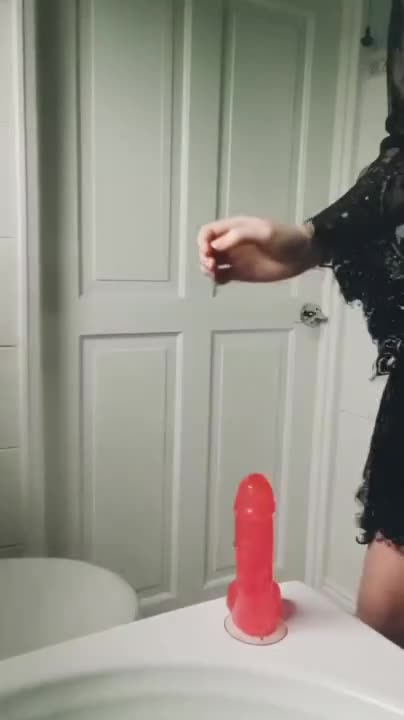 Watch I test my new suction cup dildo in the bathroom Full. Duration: 04:58 | ePornBabe.