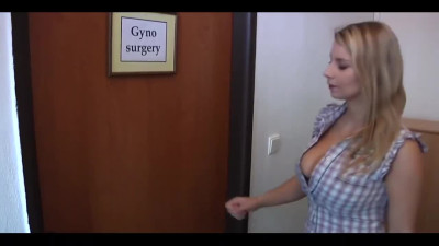 Katerina Hartl shows huge titties and spreads her legs for female doctor