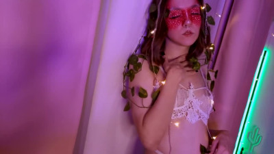 Small titted fairy has fun with a man and fucks until she is caught.