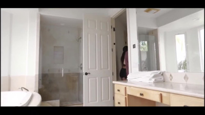 Ebony girl tried his step-brother's dick in her anal hole