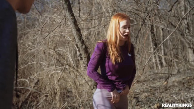 Booty redhead got butt plug in car and then was fucked in anal at home