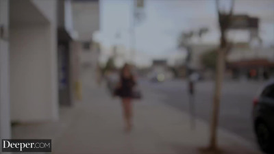 Hairdresser and her client fuck with a black guy on a chair