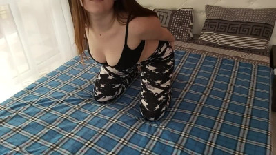 Caught my half Russian half Asian neighbor jerking and fucked slut in doggy pose