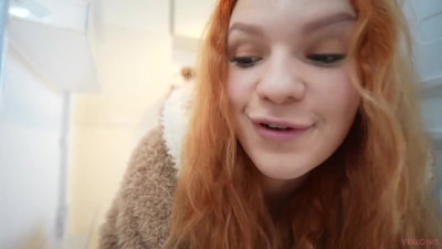 I spank and fuck stepsister stuck in the fridge POV video