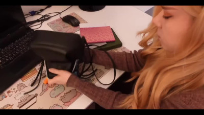 Russian teen continues studying even while she is being fucked in her thick ass