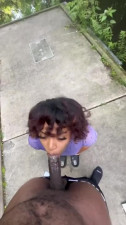 Doggy-fucked My Cute Petite Ebony Step-sis On the River Jetty After She Pleased My BBC With Blowjob
