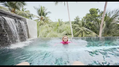 My Stunning Slim Blonde GF Came Out Of the Swimming-pool Craving For My Cock