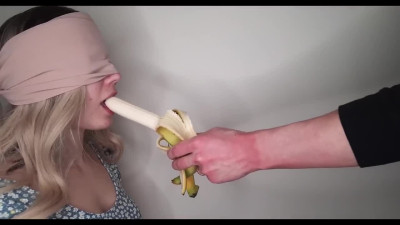 Blind taste game turned into step-family blowjob