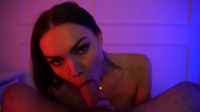 Russian beauty opens her mouth only when the cock is next to it