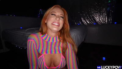 Curvy redhead Milf Madison Morgan fucked in doggy pose and handjobs till cumshot