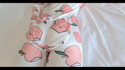 Morning creampie for pretty teen stepsister in crotchless pajama