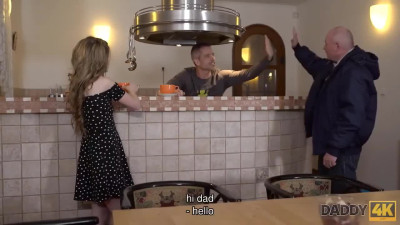 Old man bangs his stepson's cheating teen girlfriend and gets caught