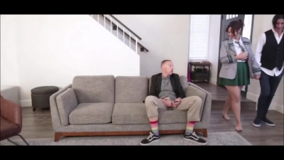 Stepdaughter with huge tits Crystal Chase gets used in front of her stepdad