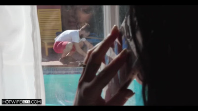 Young wife Ryan Reid is cheating on her husband with hot pool guy