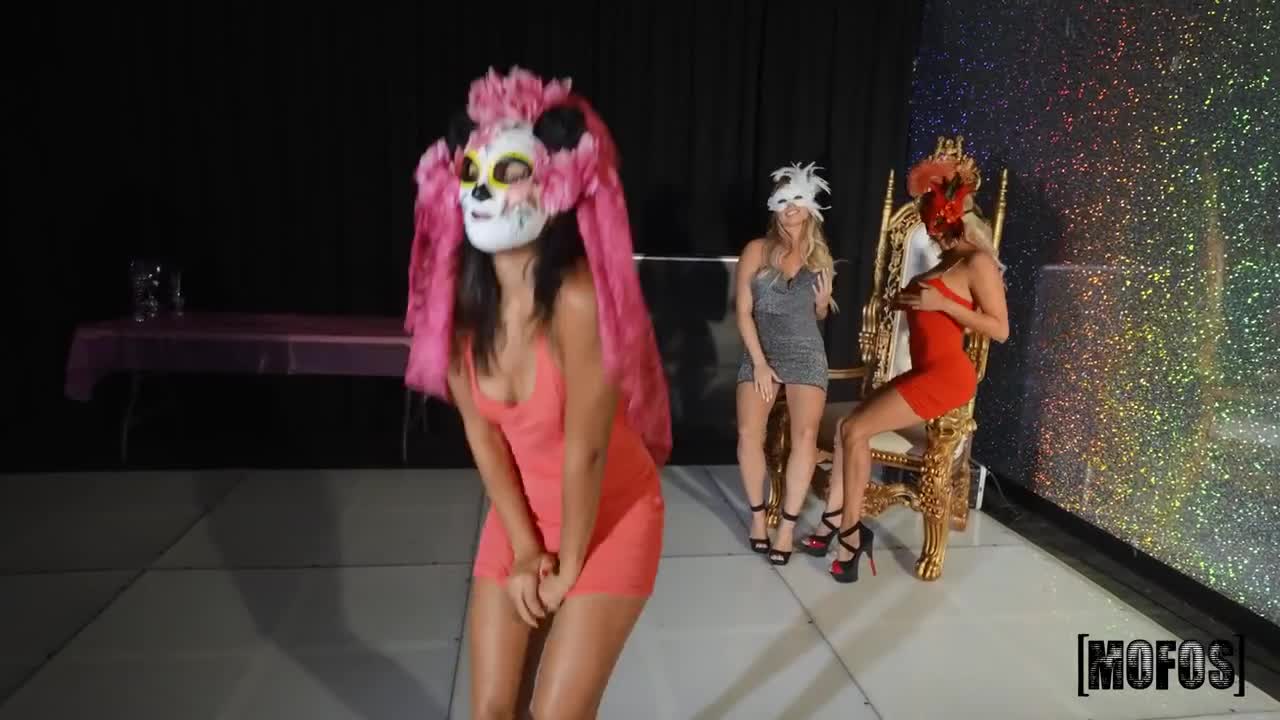 Watch Masquerade party with two milfs ended with a cumshot on the face Full. Duration: 07:57 | ePornBabe.