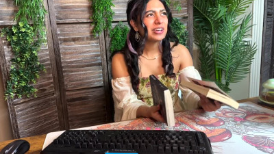 A teen librarian fucks with a coworker quietly while she has no visitors