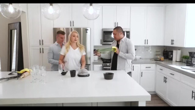 Pervert stepson fucked blonde stepmom in front of cuckold stepfather