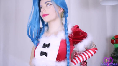 Jinx from League of Legend makes an unforgettable blowjob