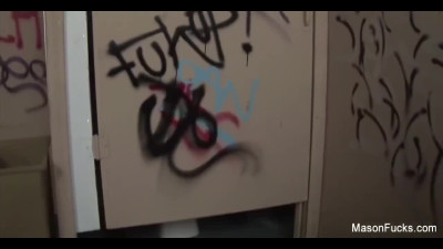 Mason Moore gets fucked roughly on a dirty bathroom