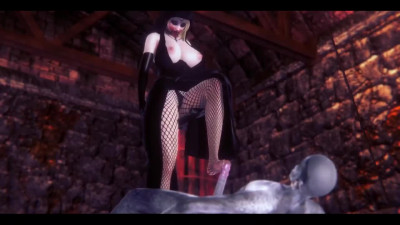 Resident Evil Village - Femdom Bela Dimitrescu pleases her tied up Pet