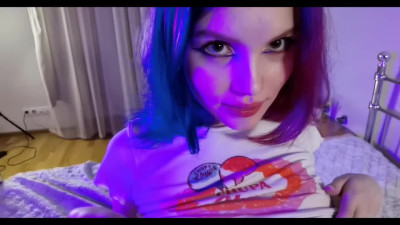 Cute Slim Perfect-body Hottie Presents a Psychedelic Deepthroat Blowjob, Wet Fingering and Doggyfuck