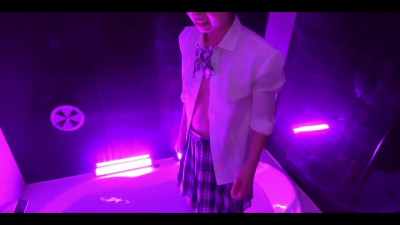 Big ass Japanese schoolgirl drilled in tight hole in doggy pose - Moon Force