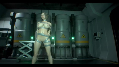 Resident Evil - bound Jill Valentine trying to get out