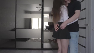 Russian Schoolgirl sneaked off with her boyfriend for a creampie