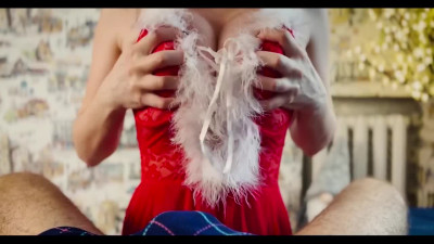 Blonde Lady Clause is here to make u cum with tits fuck and blowjob - POV