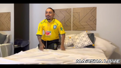 Short guy fucks sexy Latina after Brazilian Team played in a World Cup 2022