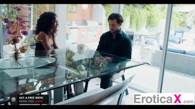 Ebony's husband is infertile, so she found another man with a big dick to seed her