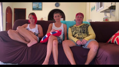 Cheating on a girlfriend with her friend while she's watching TV next to us