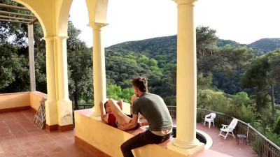 Guy plays with GF's pussy and sticks dick in missionary position