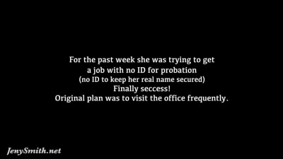 Russian secretary got a job and flashes her pussy secretly filming solo.