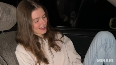 Mirari has a nice private night sex in a car.