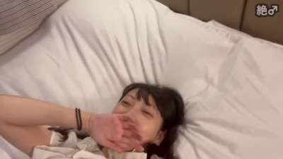 Japanese girl and her boyfriend have fun while parents away