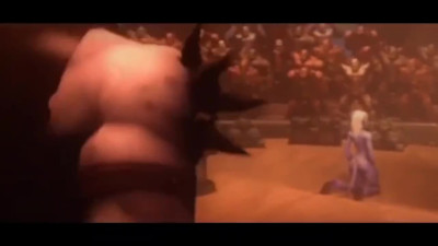 Coliseoum of Lust sex scenes with busty slut and two monster
