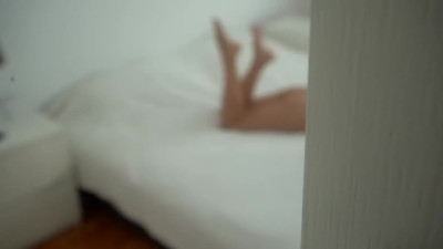 Girl takes a rest to suck My dick. Hottie allows to cum on her butt